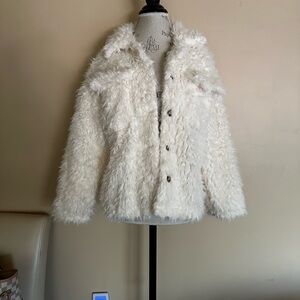 White Faux Fur Jacket